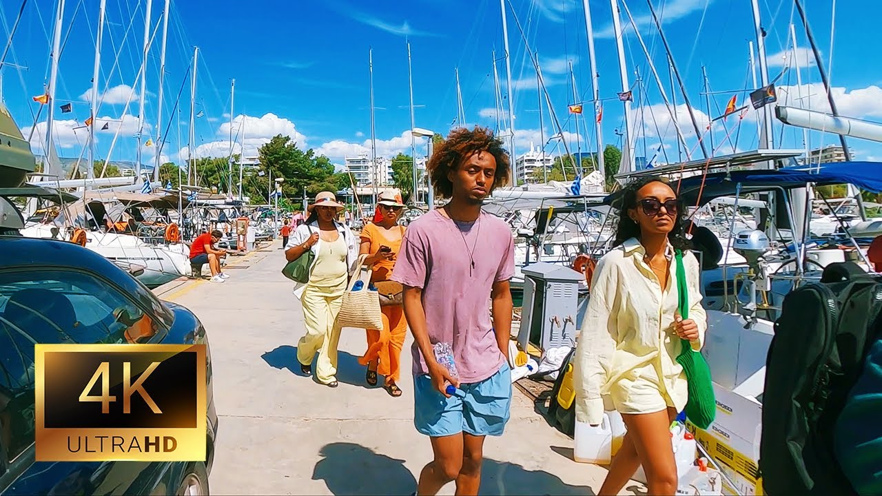 Electric Scooter Ride Through Alimos Marina | Athens Riviera | Real Street Sounds