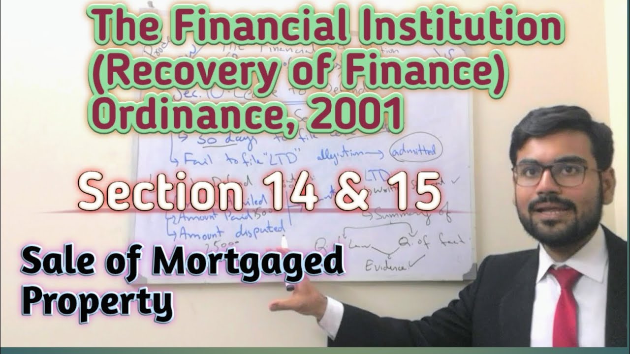Section 14 & 15 The Financial Institution (Recovery of Finance) ordinance 2001