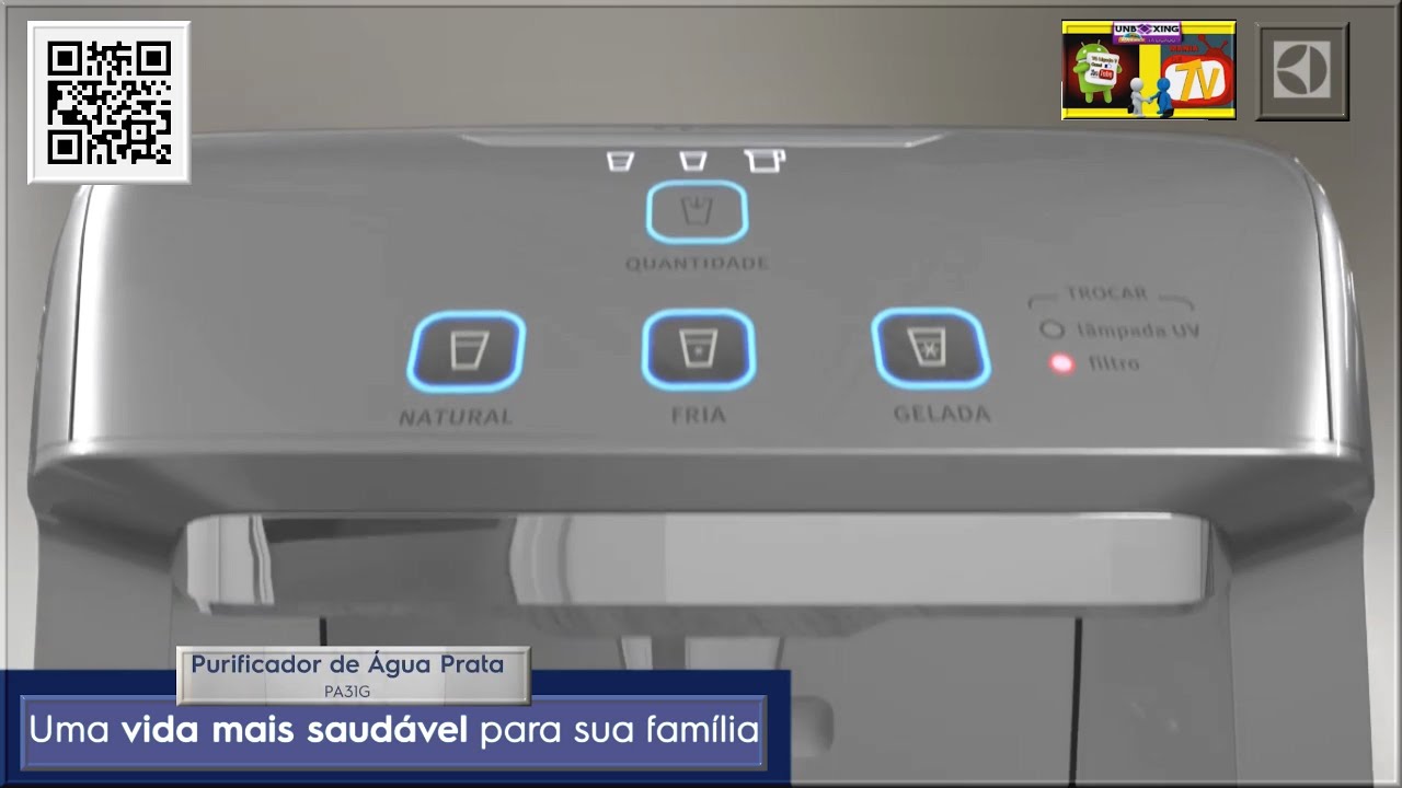 Conhe&ccedil;a: Conhe&ccedil;a o Purificador de &Aacute;gua, cor Prata (PA31G) Electrolux.