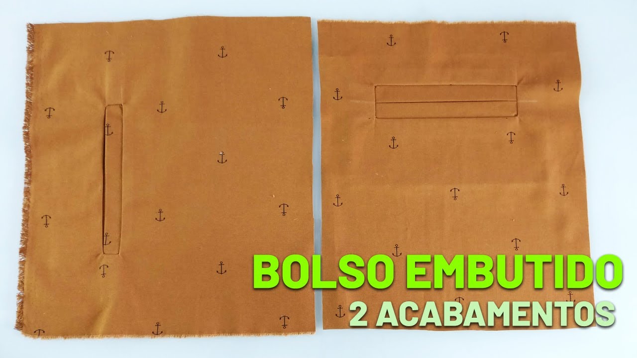COMO FAZER BOLSO EMBUTIDO - 2 Acabamentos Diferentes