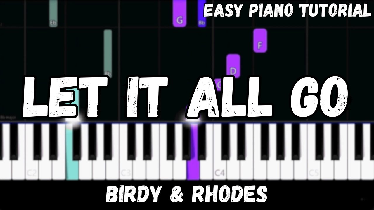 Birdy & Rhodes - Let It All Go (Easy Piano Tutorial)