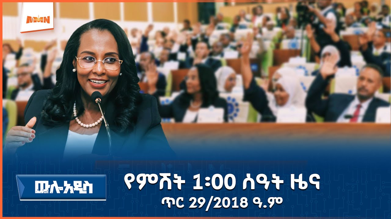 AMN - ጥር 29/2018 ዓ.ም የምሽት 1፡00 ዜና