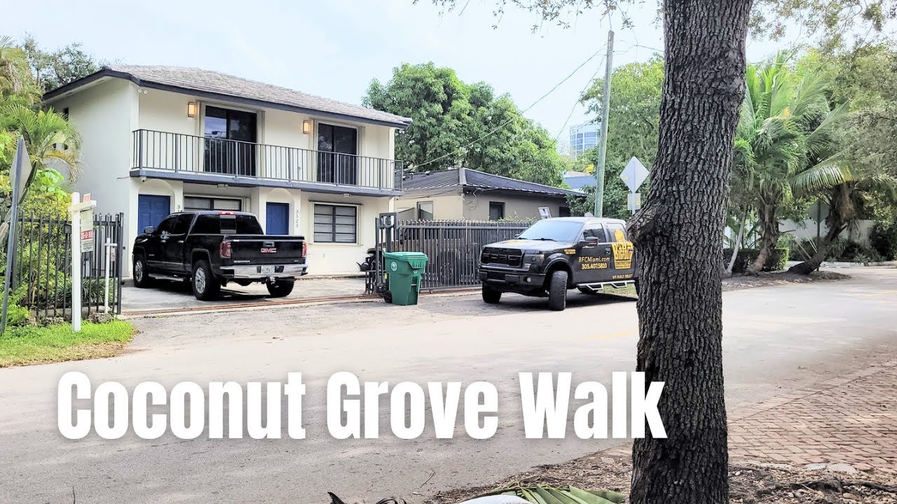Coconut Grove Neighborhood Walk To Cocowalk | Part 1