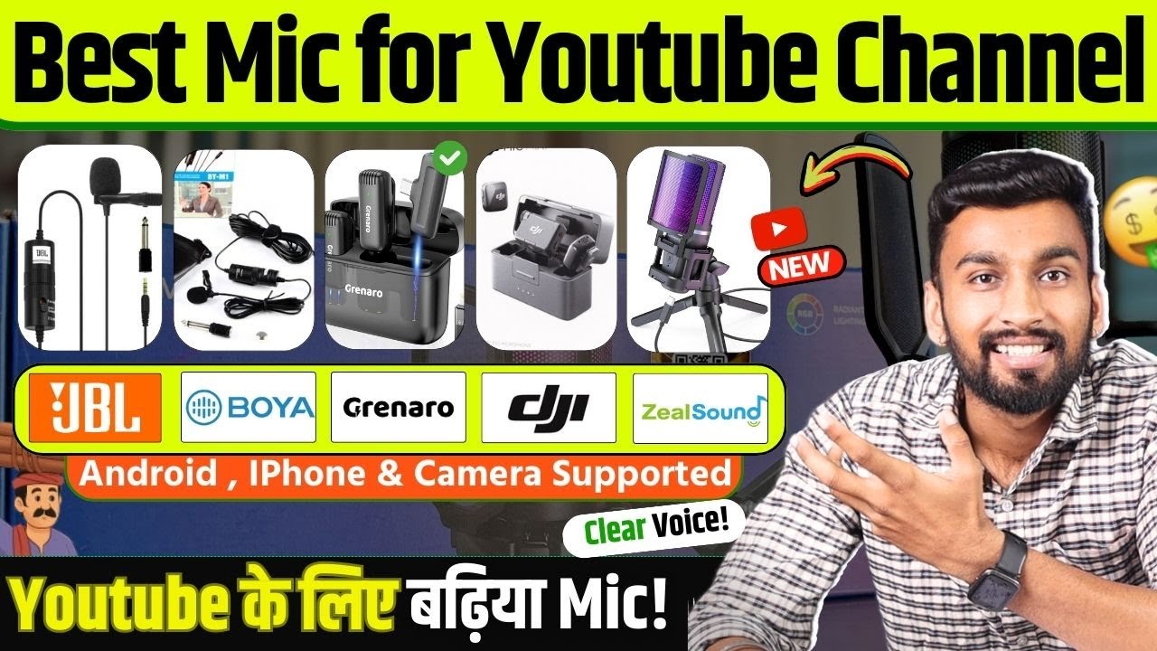 Best YouTube Microphone 2026🔥 Noise Cancelling Mic for Clear Audio