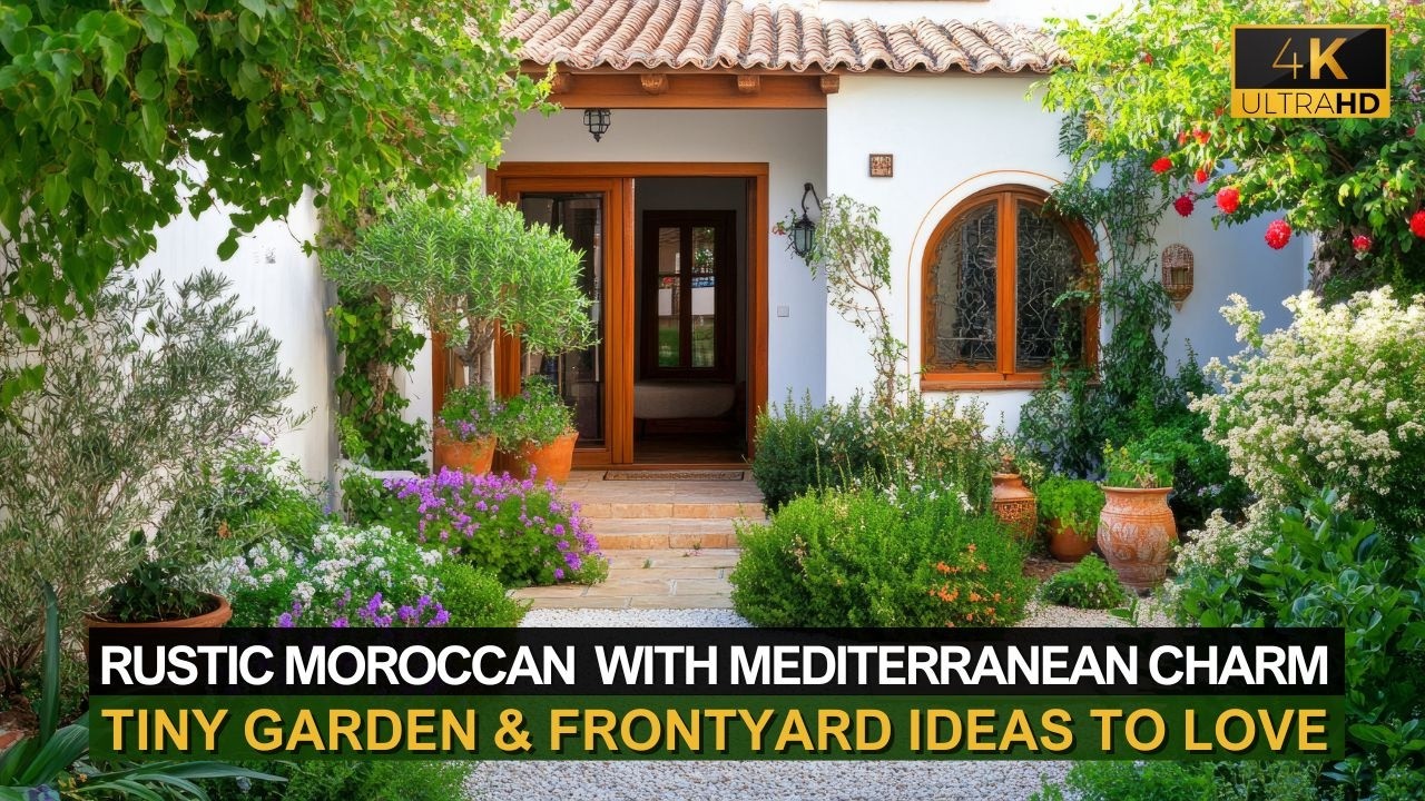 Rustic Moroccan Homes with Mediterranean Charm: Tiny Garden and Frontyard Ideas to Love