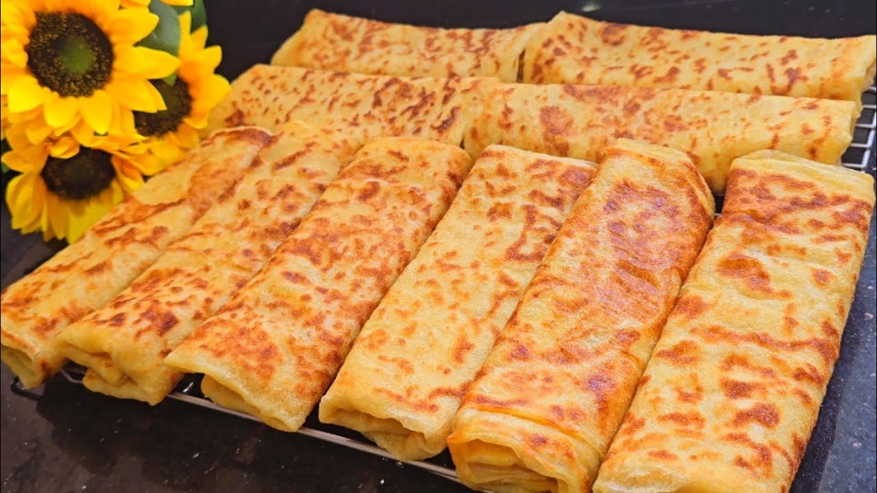 مسمن مغربي🇲🇦 بدقيق القمح الكامل مورق وهشيش  رووووعة👌