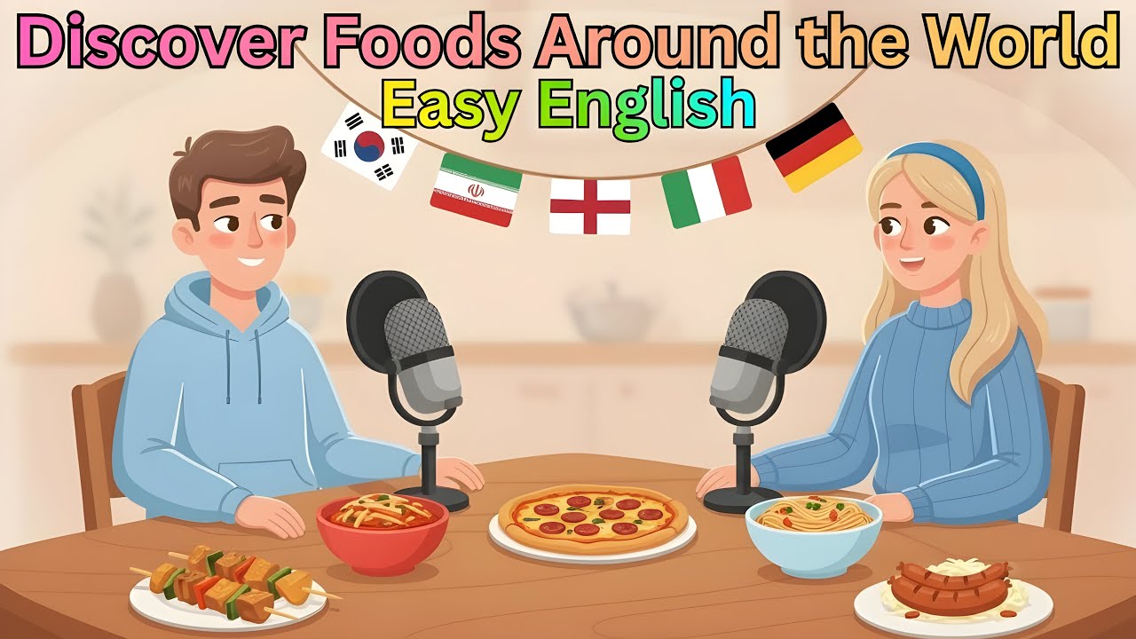 Talking About Foods Around the World &ndash; English Conversation with Jake & Emma