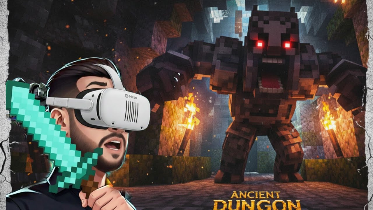 ​لعبت ماين كرافت لكن القتال حقيقي! 😱 دخلت أخطر سرداب في Meta Quest