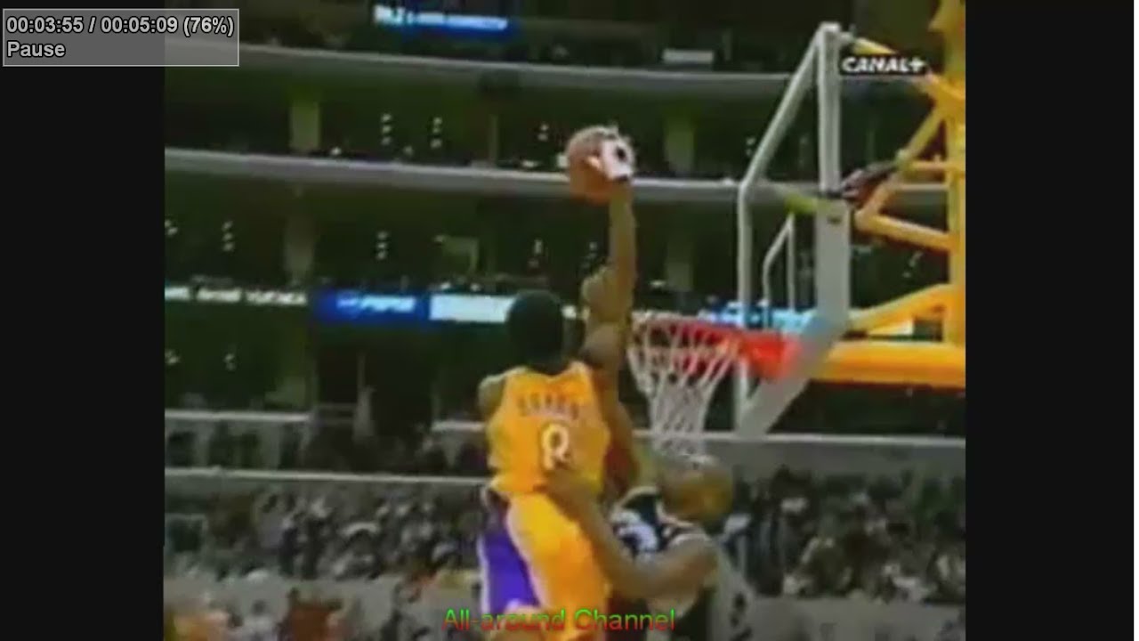 Kobe Bryant 18 Pts 5 Ast Vs. Spurs, 1999-2000. Famous Dunk On Jaren Jackson