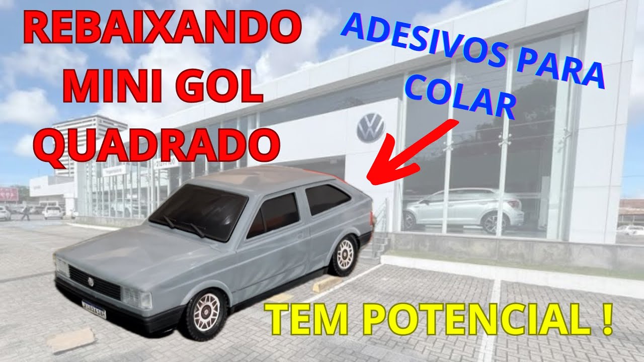 REBAIXANDO MINIATURA DO GOL QUADRADO E COLANDO OS ADESIVOS!!!!