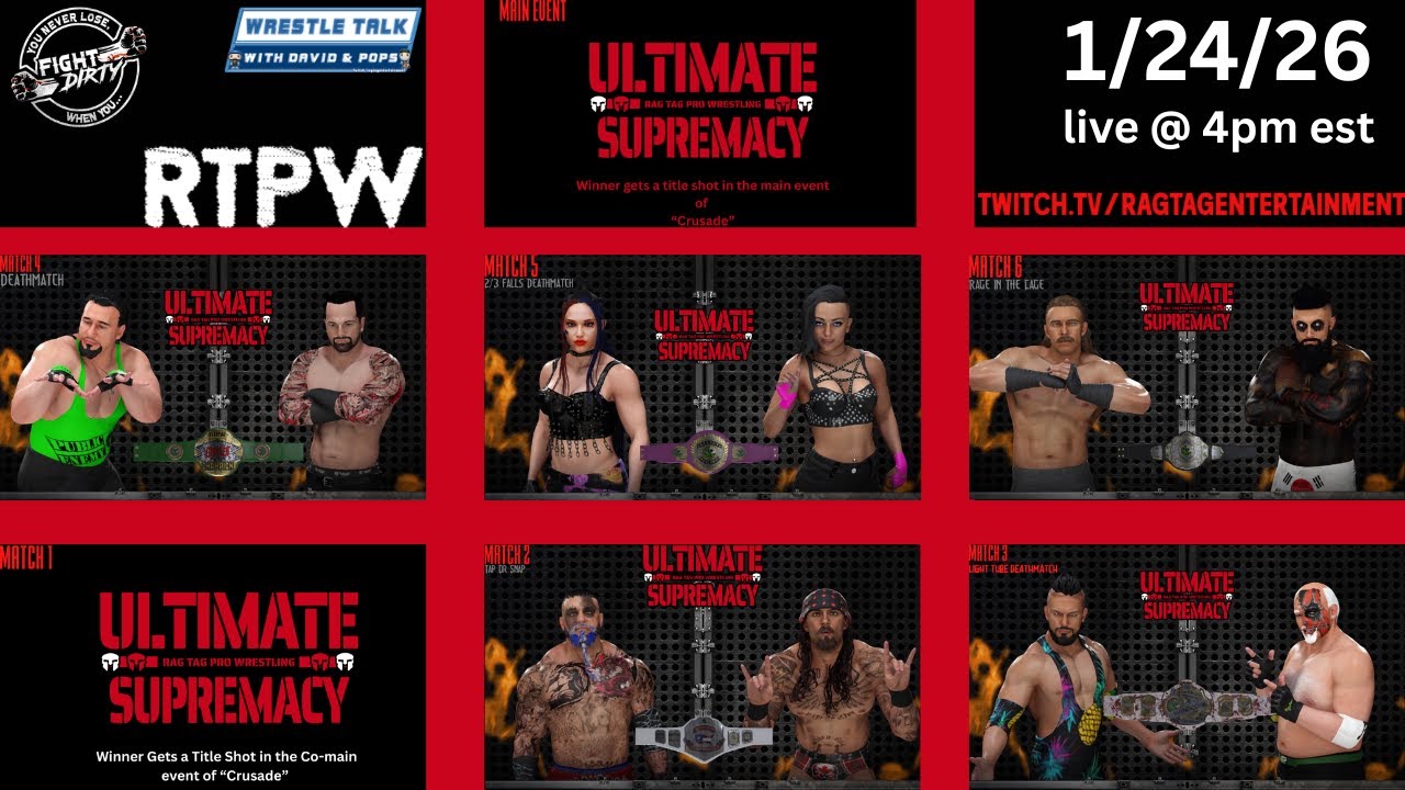 RTPW Presents: Ultimate Supremacy #wrestlingcommunity #wwe2k25  #efedwrestling #videogames