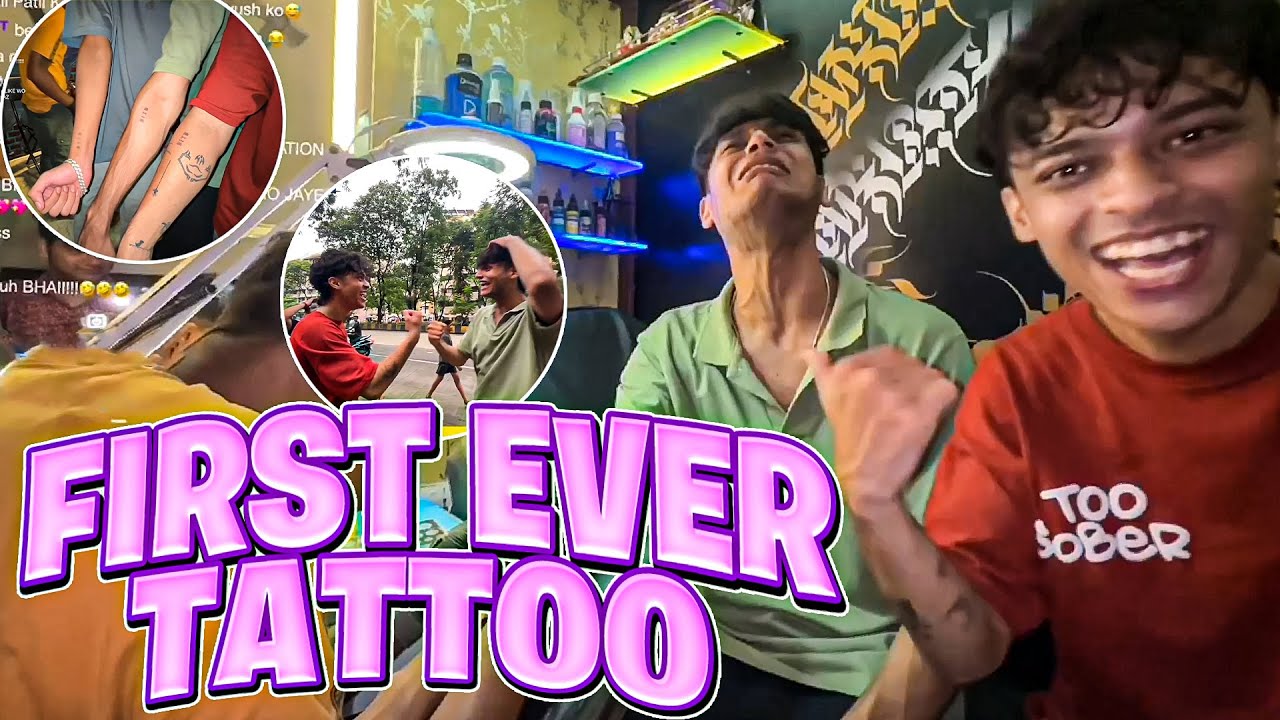 GETTING MY FIRST EVER TATTOO ON IRL LIVESTREAM!!