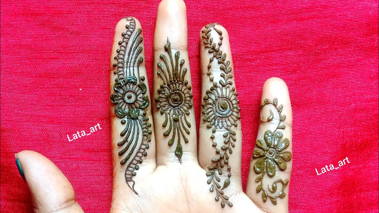 Beautiful finger mehndi designs / mehndi designs / easy design for fingers 