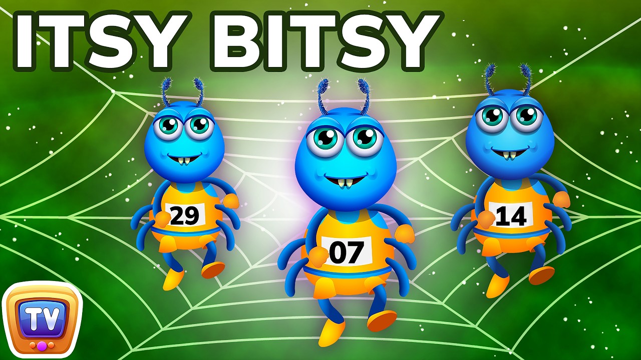 Itsy Bitsy Spider Nursery Rhyme With Lyrics - Cartoon Animation Rhymes & Songs for Children