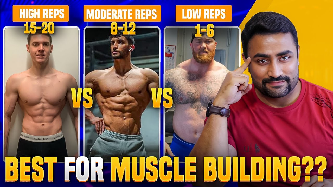 Best Rep Range to Build Muscles Faster - High Rep vs Moderate Rep vs Low Reps ??