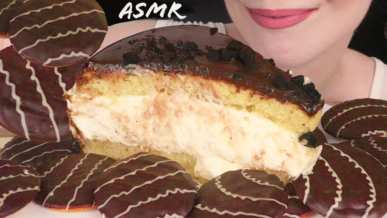 THE CREAMIEST SYRUPY CAKE & JAFFA CAKES 🍰 | Soft Eating Sounds | No Talking | ASMR Mukbang  - 먹방