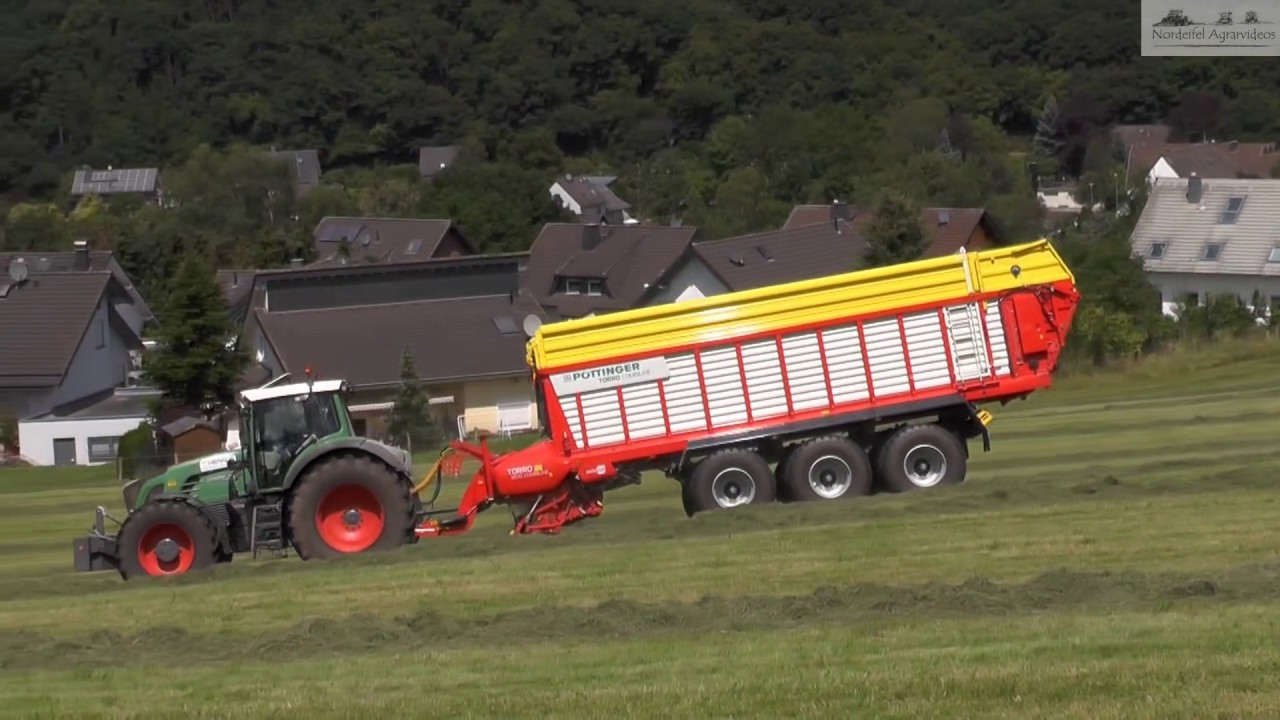 Prototyp Pöttinger Torro 8010 Combi Line + Krone ZX 470 GD mit zwei Fendt 936 im 3 Schnitt 2016