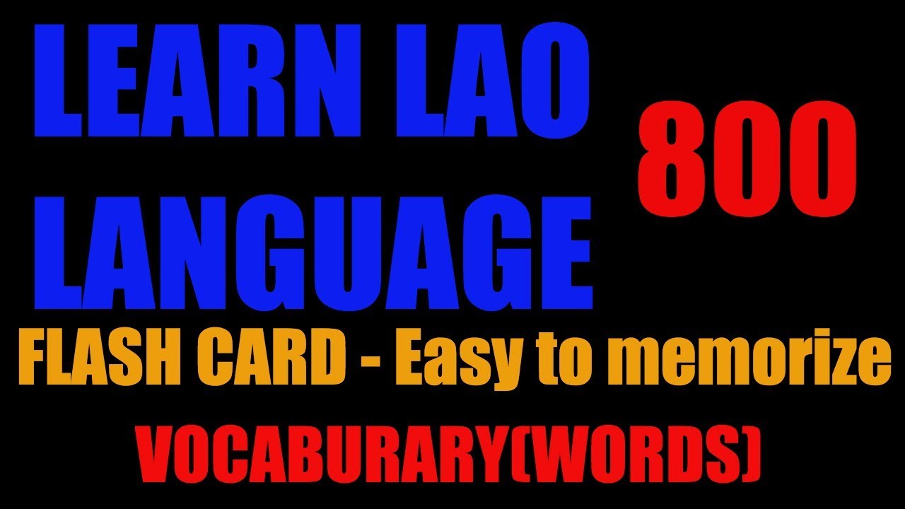Learn Lao language 101 - Vocabulary 800 (Lesson 7)