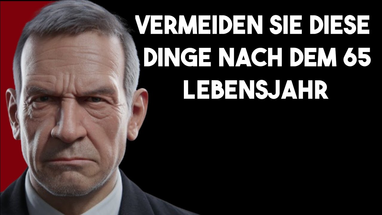 Nach dem 65. Lebensjahr sollten Sie diese Dinge meiden.