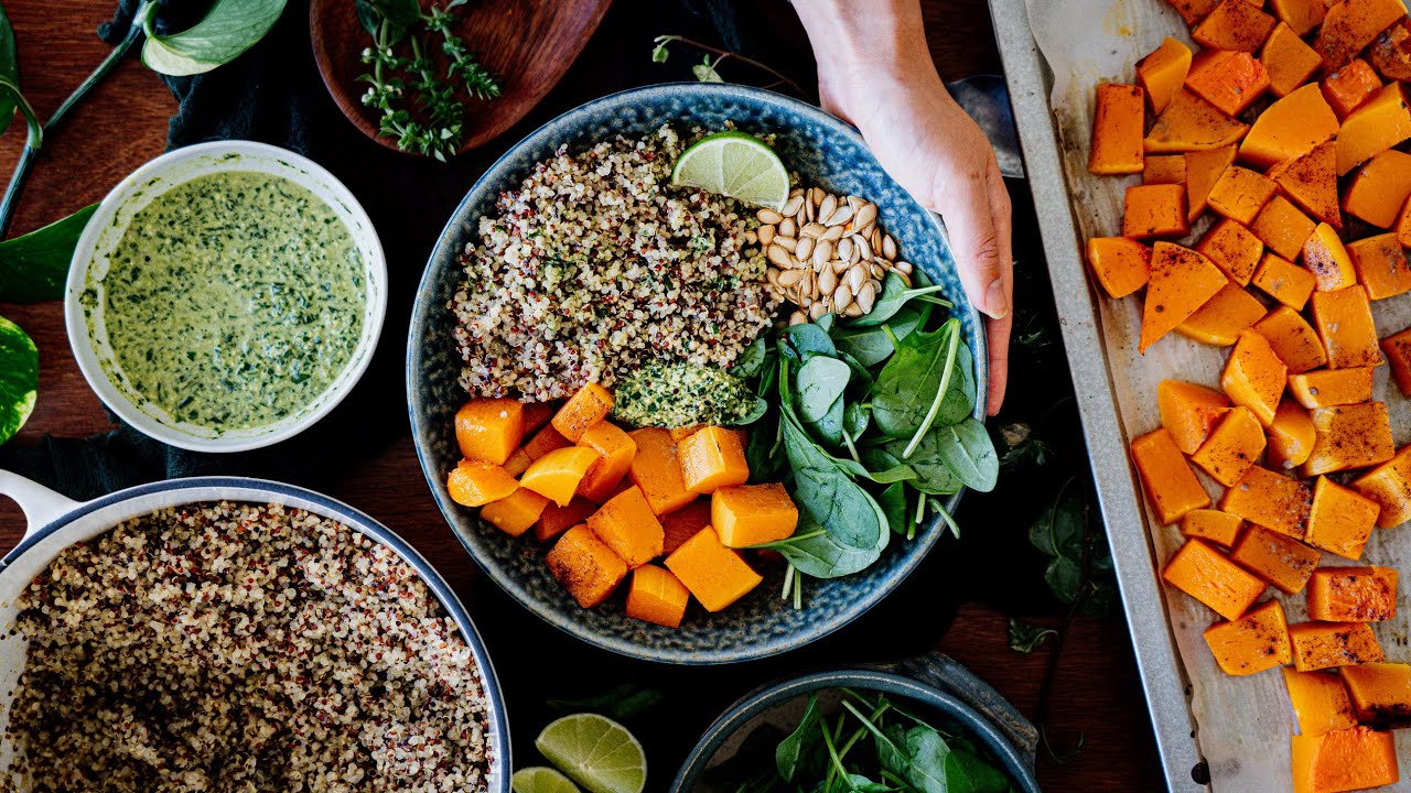 vegan pumpkin nourish bowl (no oil! whole foods) | everyday plant-based