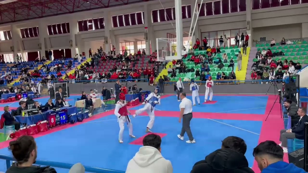 M -80 kg Çeyrekfinal Muhammed Enes Şahin–Yiğithan Kılıç Üniversiteler Türkiye Taekwondo Şampiyonası