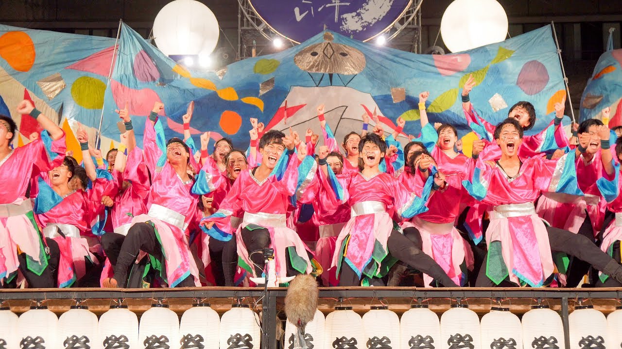 [4K] 近畿大学よさこい連 洗心　ファイナルステージ　安濃津よさこい 2018 (中央)