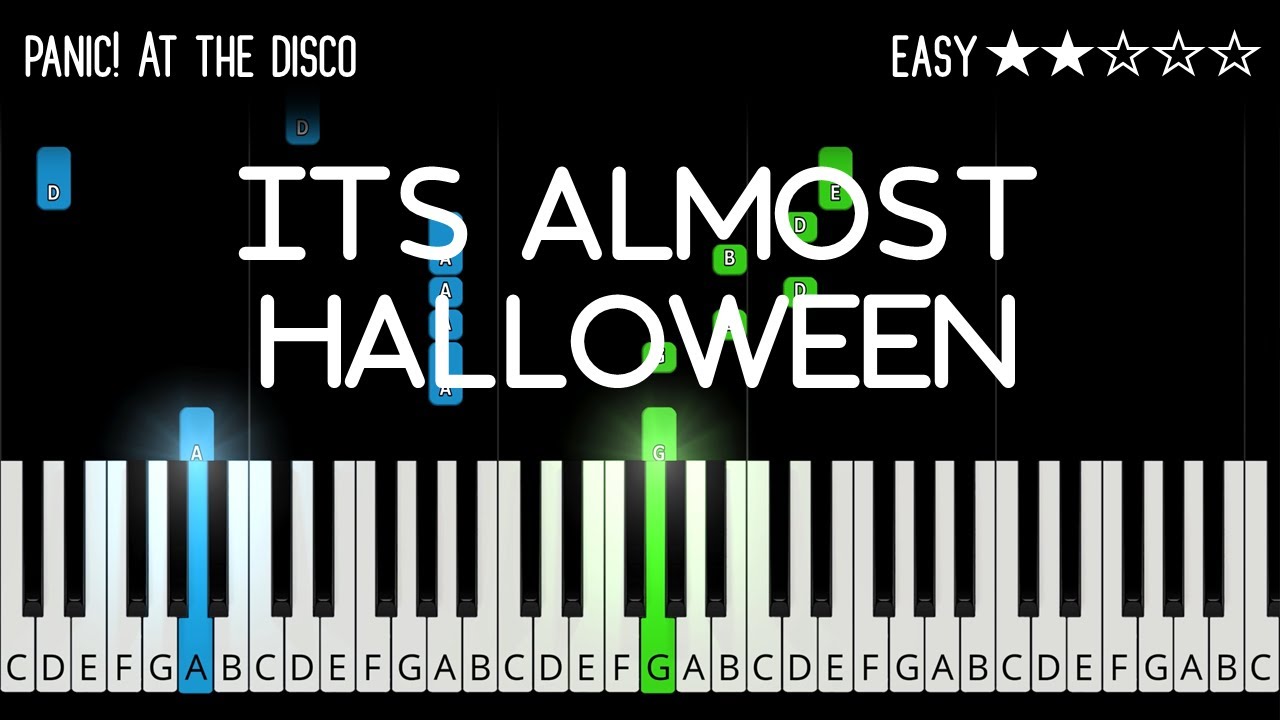 Panic! At The Disco - It's Almost Halloween - EASY Piano Tutorial