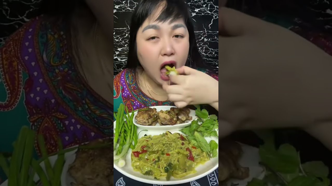 หมกหน่อไม้กับไก่ย่างสมุนไพรแซ่บแซ่บจ้า