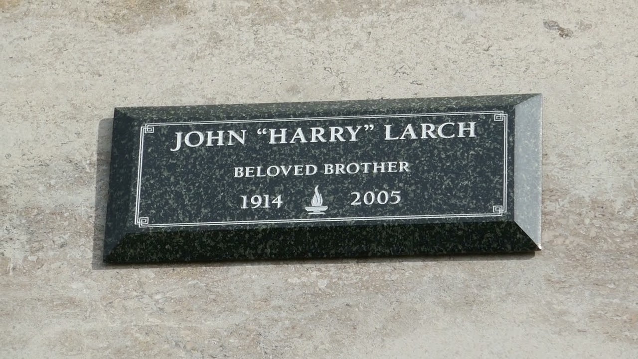 Actor John Larch Grave Mount Sinai Memorial Park Los Angeles California USA December 22, 2022