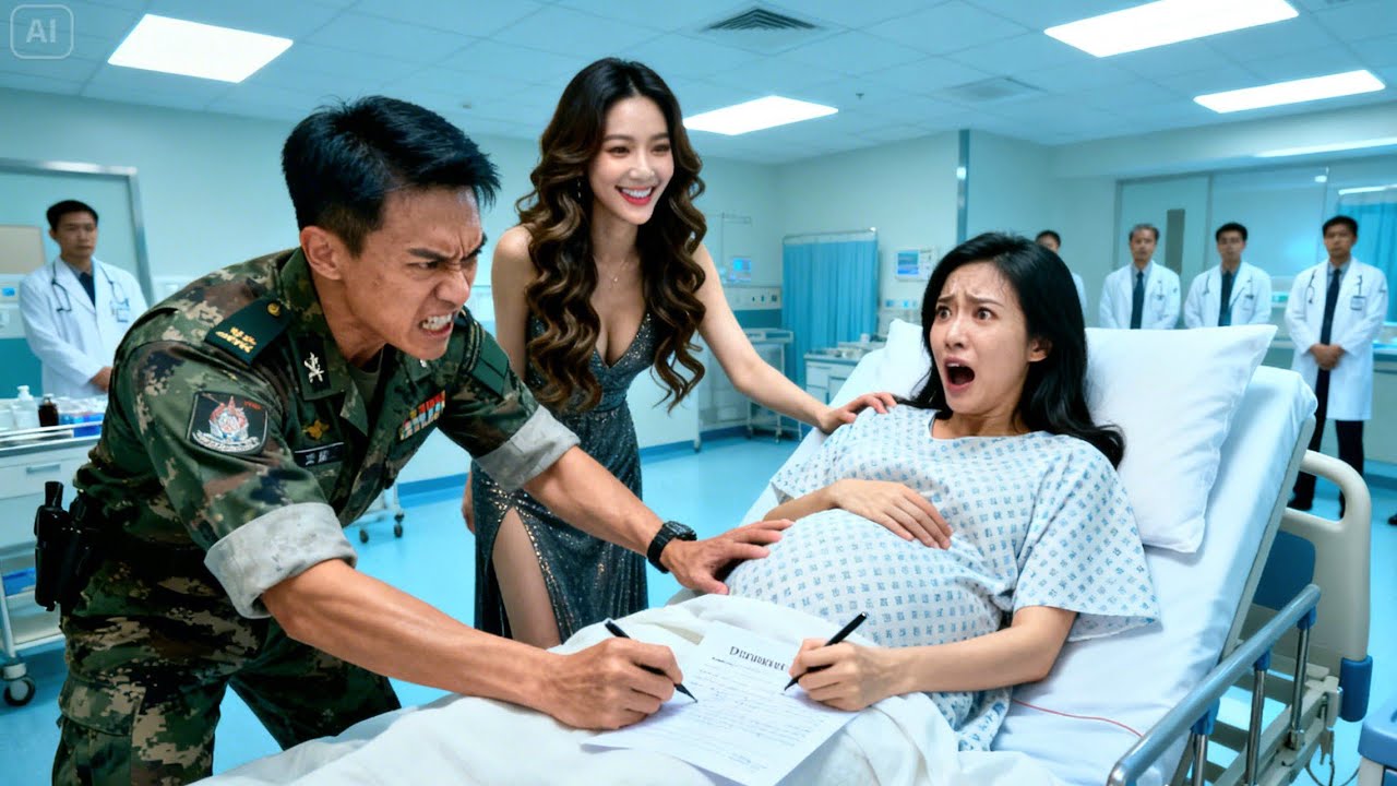 Vì Bồ Nhí Đại Úy Bắt Vợ Kí Giấy Ly Hôn Ngay Trên Giường Sinh, 10p Sau Bố Vợ Viện Trưởng Xuất Hiện.