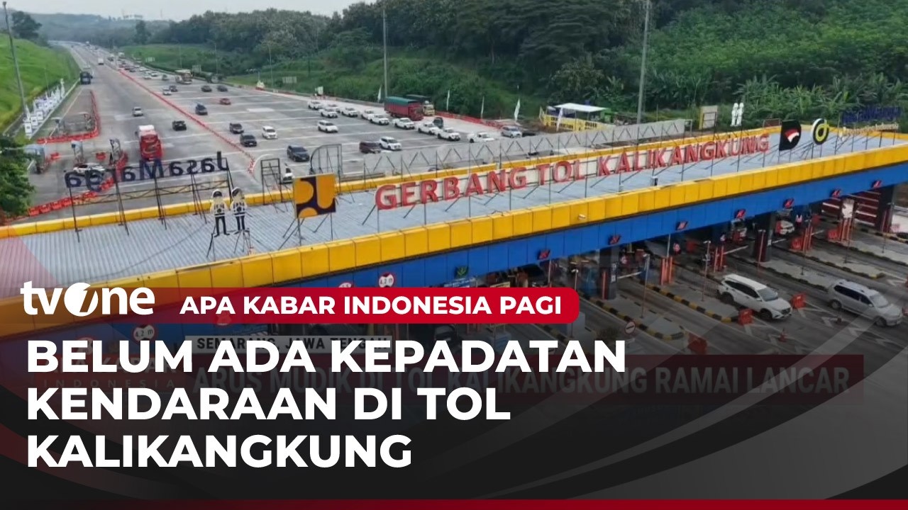 Arus Mudik di Tol Kalikangkung Terpantau Ramai Lancar | AKIP tvOne