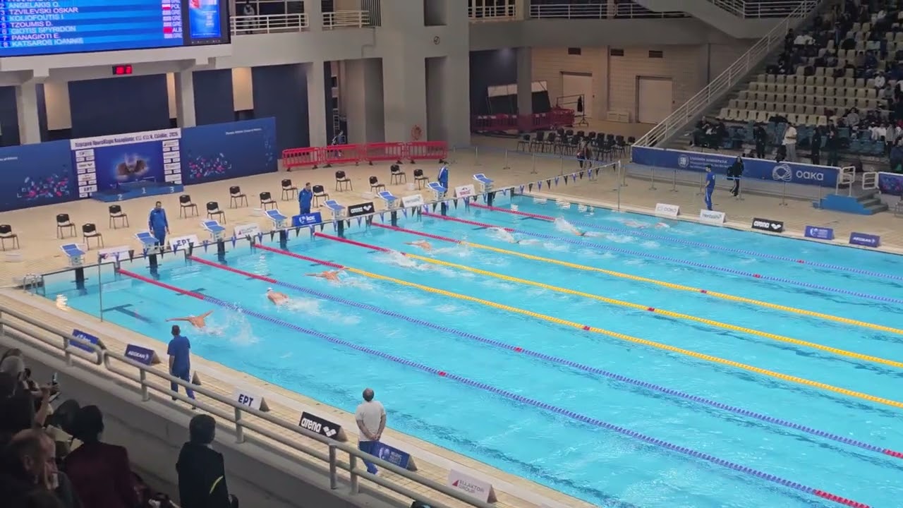 OSKAR DZWILEWSKI,  lane 3, 100m FLY, Χειμερινό Πρωτάθλημα Κατηγοριών 13.02.2025