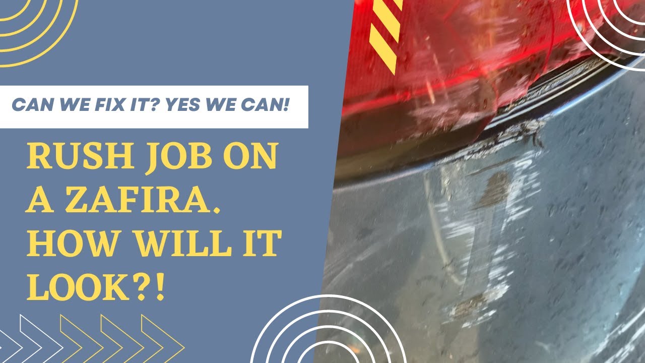 How to repair accident damage on rear bumper and tail light Vauxhall Opel Zafira including paint