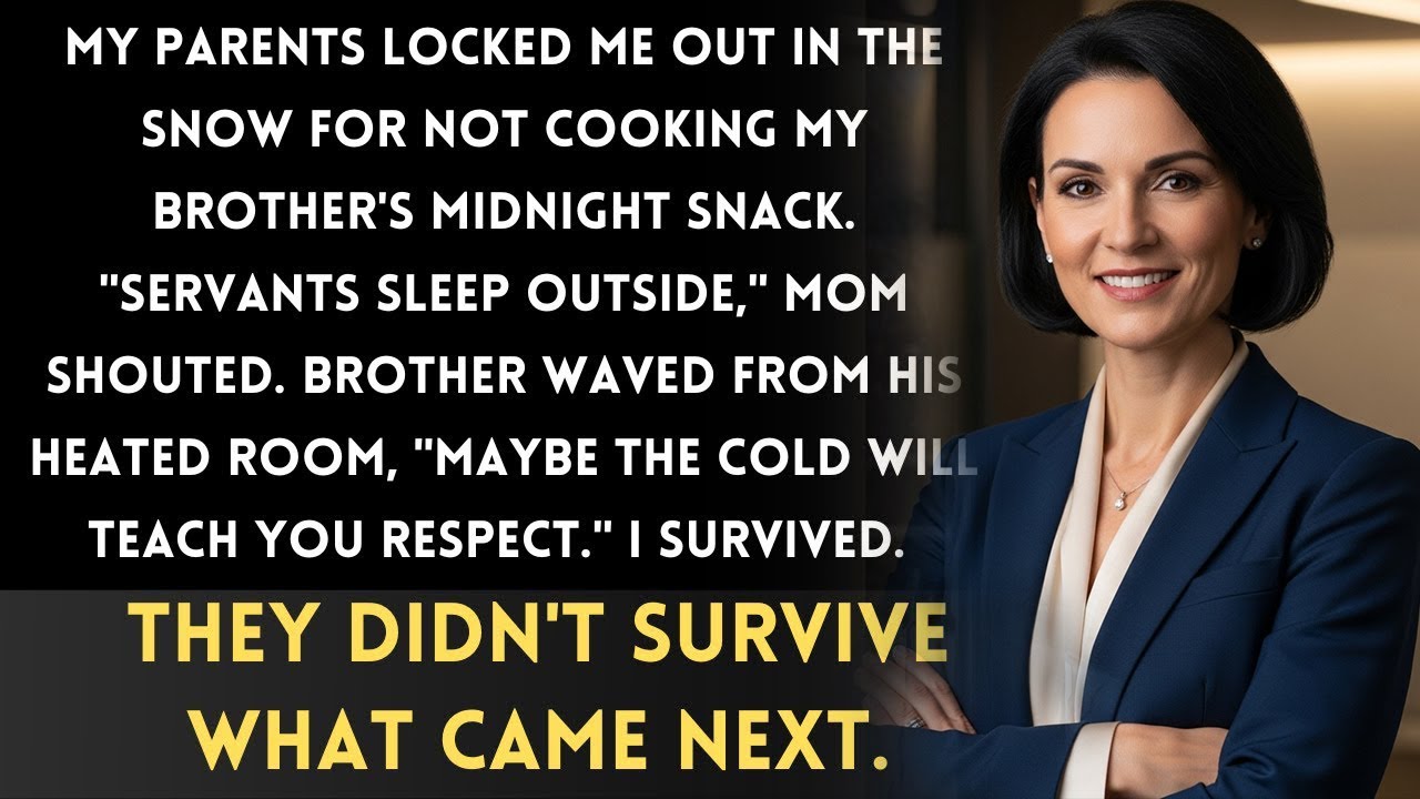 My Parents Locked Me Out in Snow for Not Cooking My Brother's Midnight Snack —Servants Sleep Outside