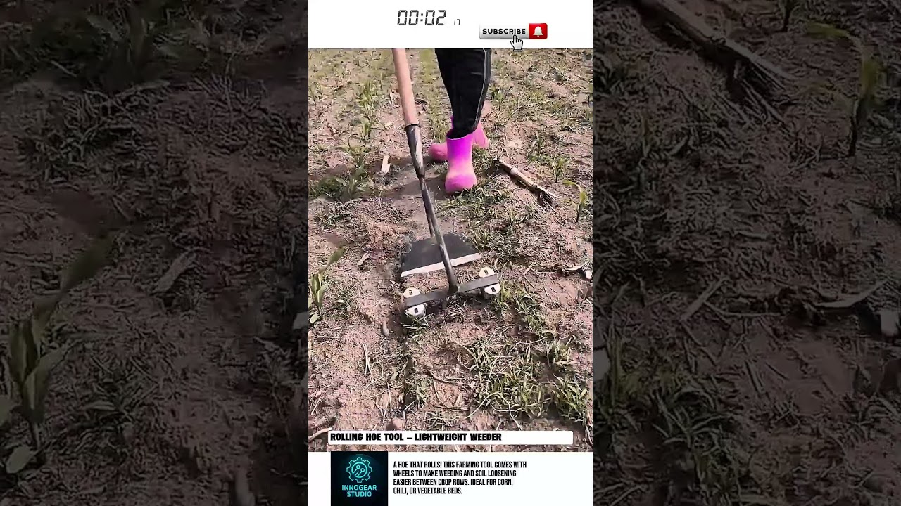 Rolling Hoe Tool &ndash; Lightweight Weeder for Crop Row
