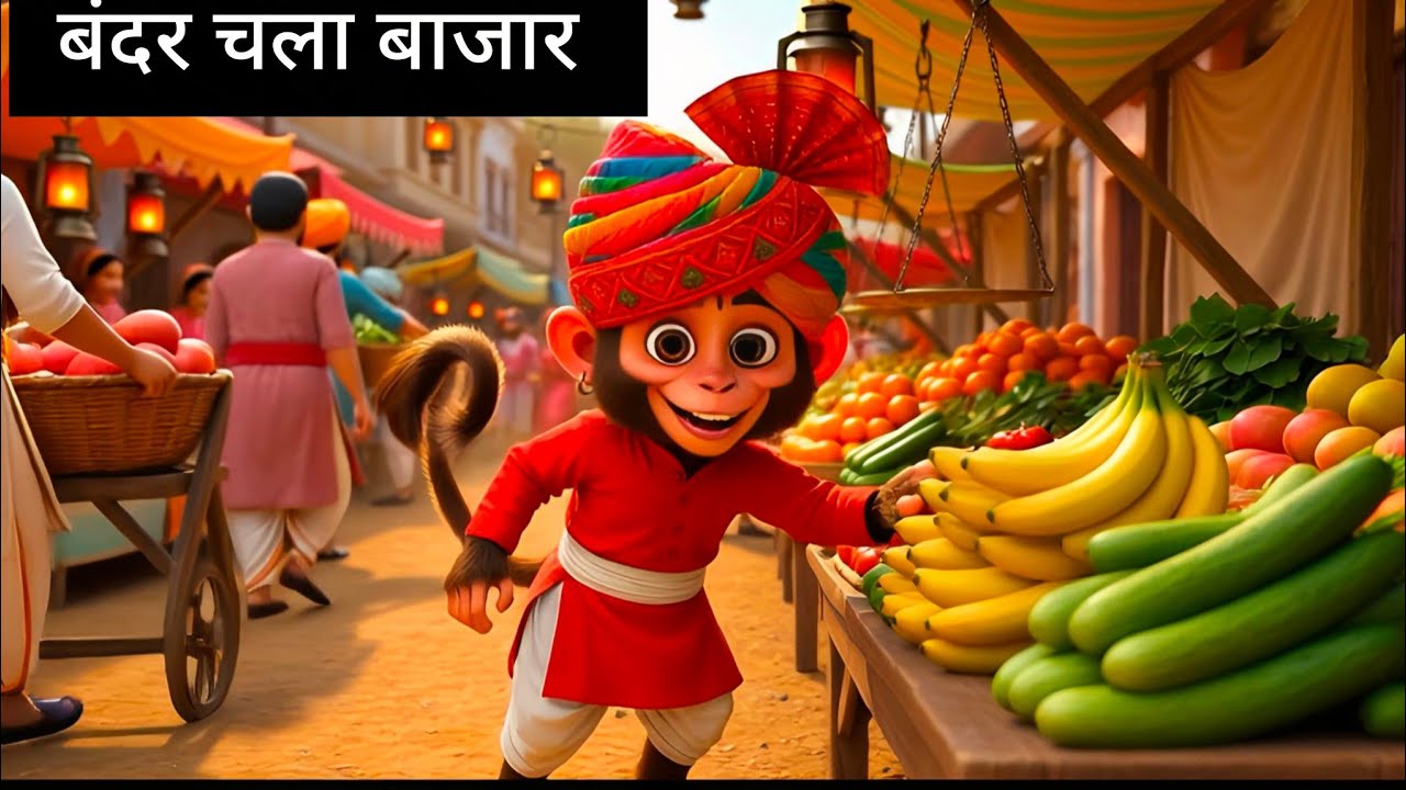 Bandar Chala Bazaar Haryanvi| बंदर भैया कमाल | हरियाणवी नर्सरी राइम्स | Cute Monkey Song 2026