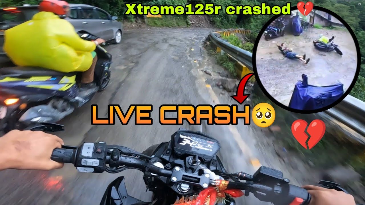 New bike ka crash ho Gaya💔🥺|live crash🤬| part-1|Hero Xtreme 125r| Wait for part 2 for full details🥺💔