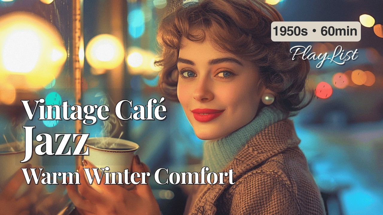 Vintage Café Jazz – Warm Winter Comfort | 60min • for Cozy Focus (1950s)｜温もりのある質感