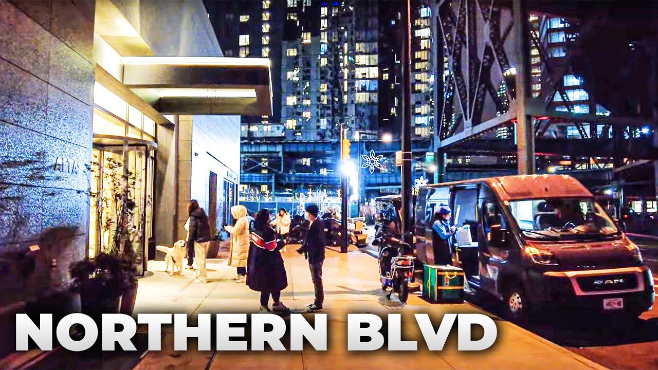 Walking NYC : Northern Boulevard, Queens from Woodside to Long Island City in December 2021