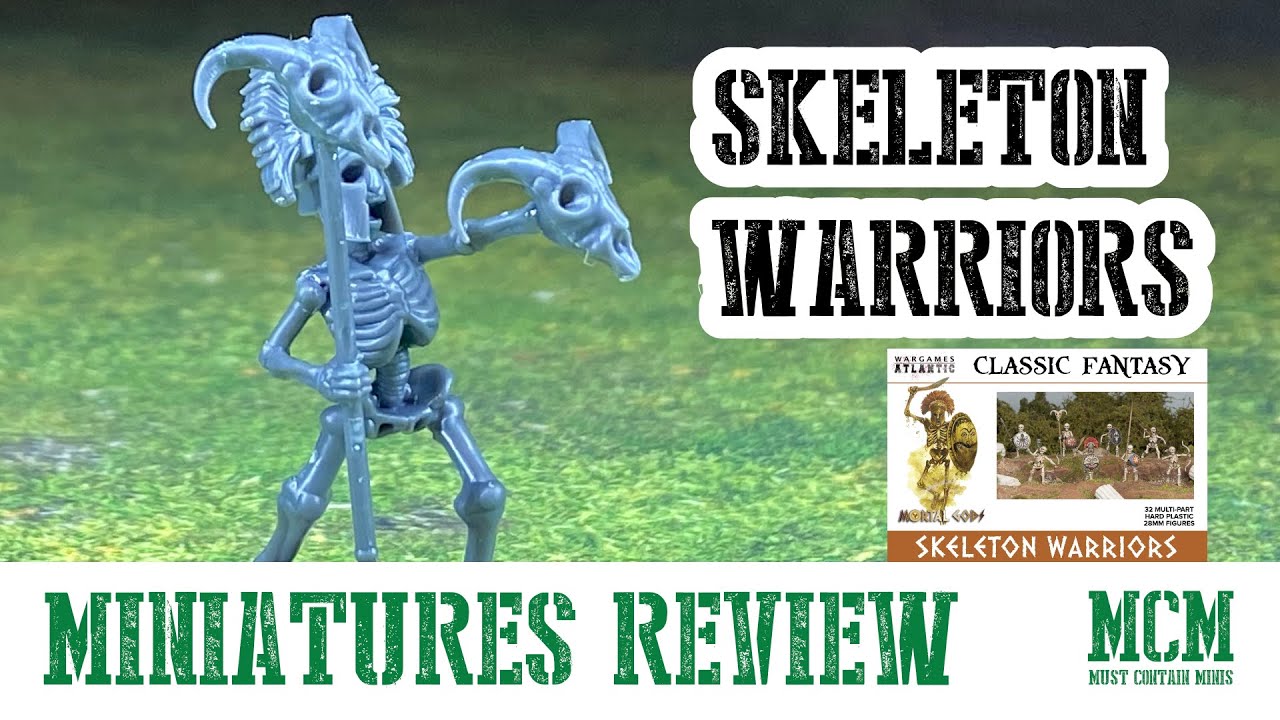 Wargames Atlantic - 28mm Skeleton Warriors miniatures review - miniatures, frames / sprues and scale
