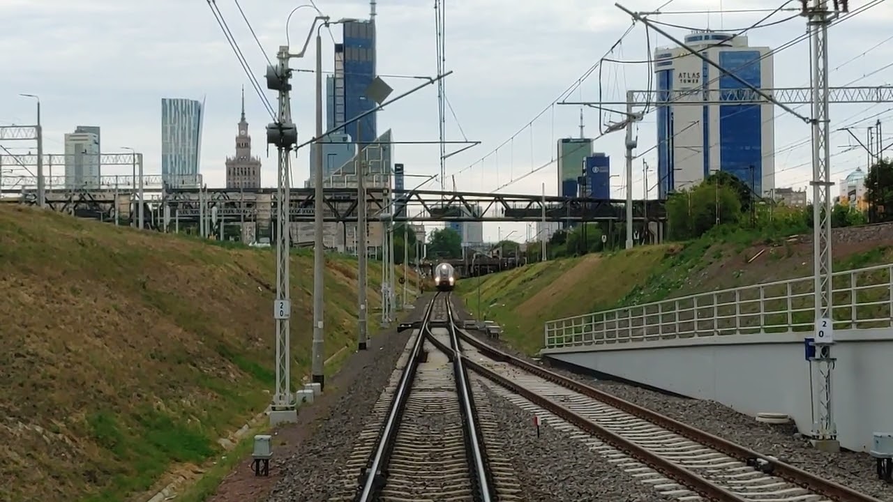 Warszawa Centralna - Warszawa Zachodnia z tyłu pociągu IC 16102 Dąbrowska LK1