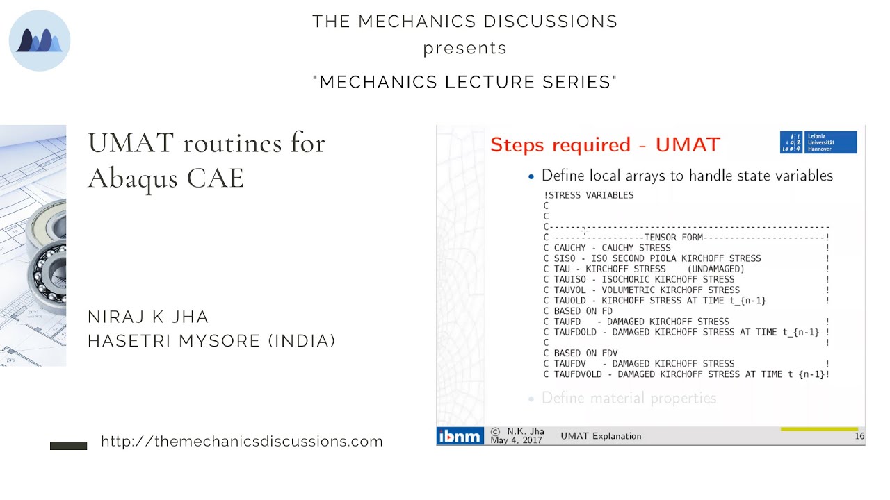 Lec 02: UMAT subroutines for Abaqus CAE