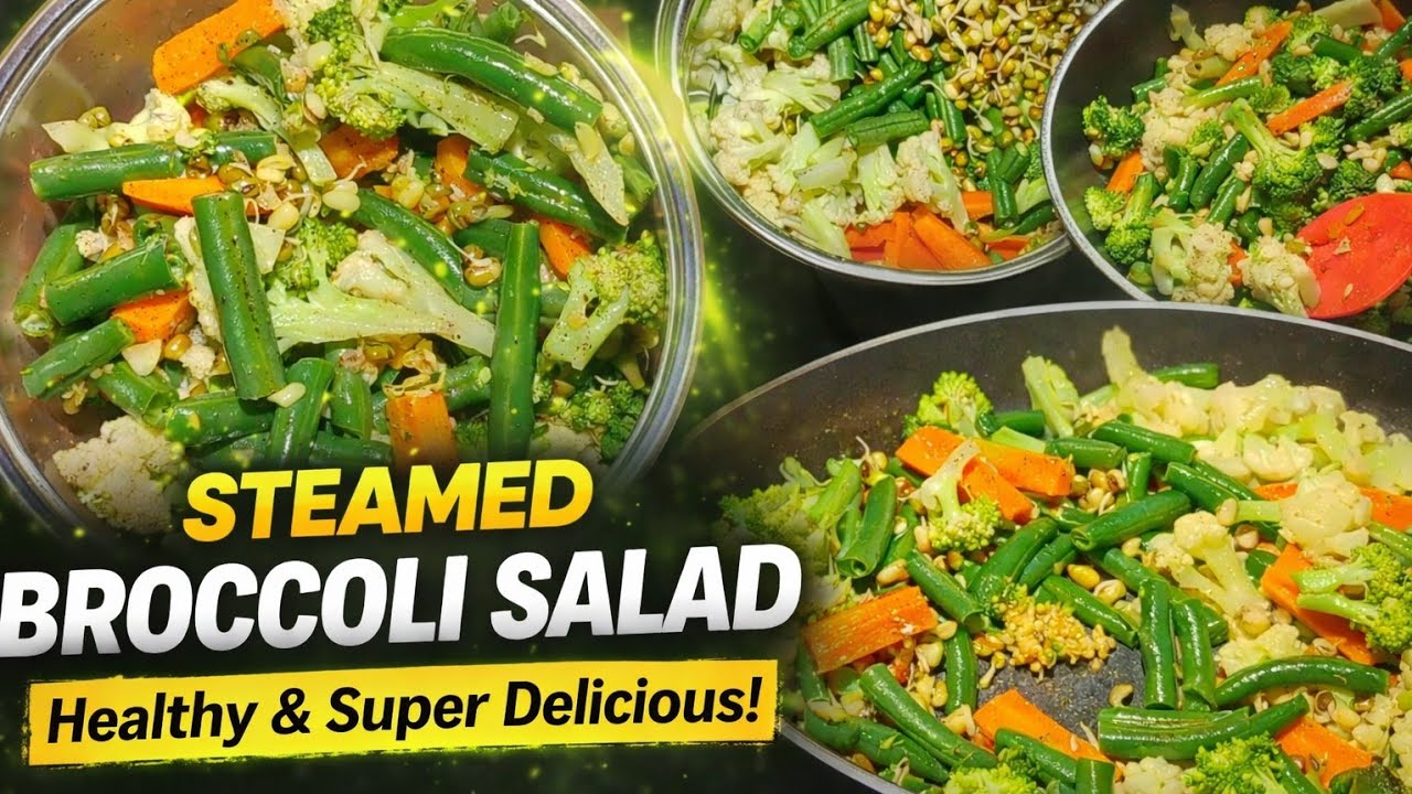 Eat This Healthy Broccoli Salad Daily! 🥦 Simple Steamed Veg Salad Recipe
