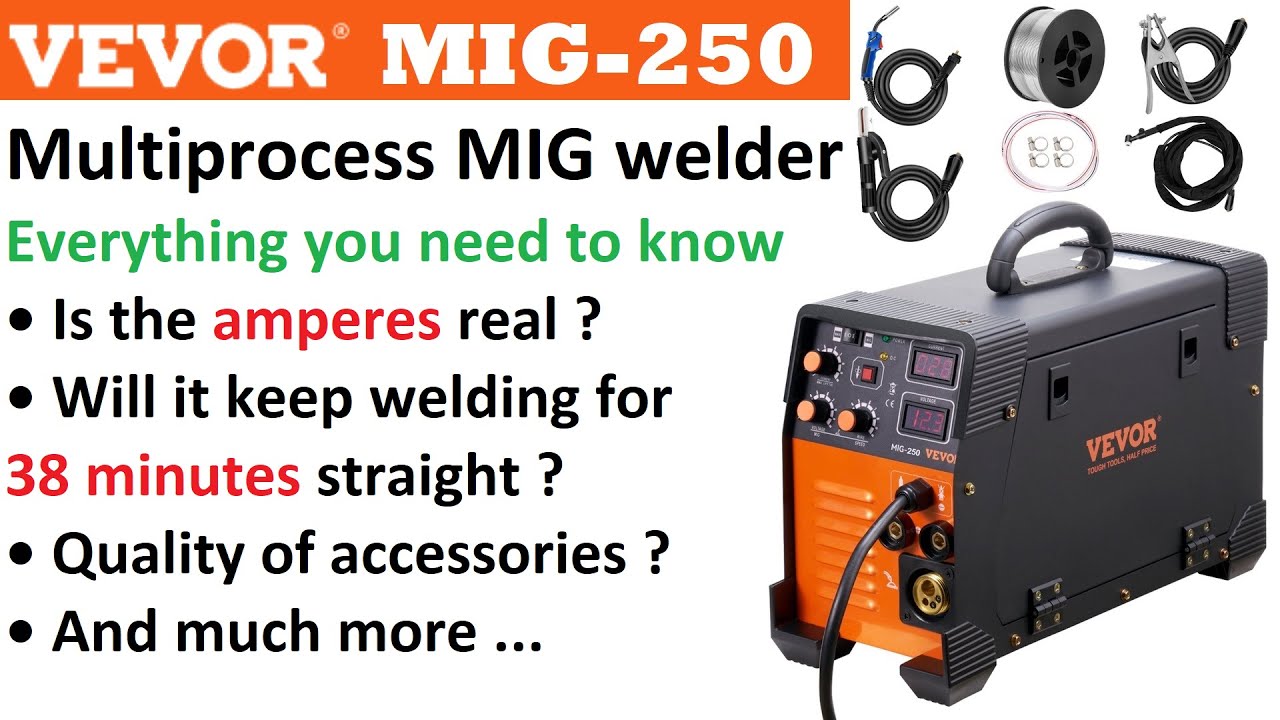 Review on Vevor MIG-250 multiprocess welding machine (EU market)