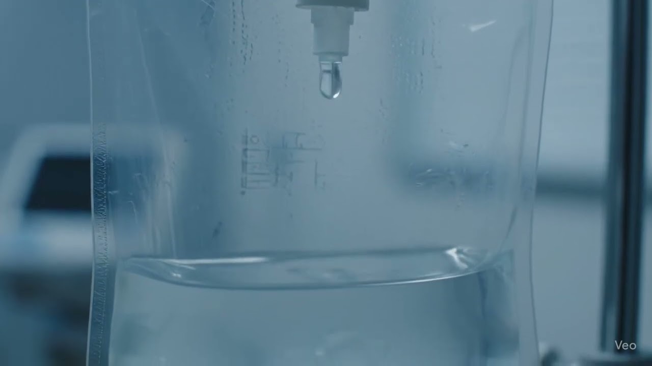Slow Motion Close-Up of Drip Bag - Free Medical B-Roll
