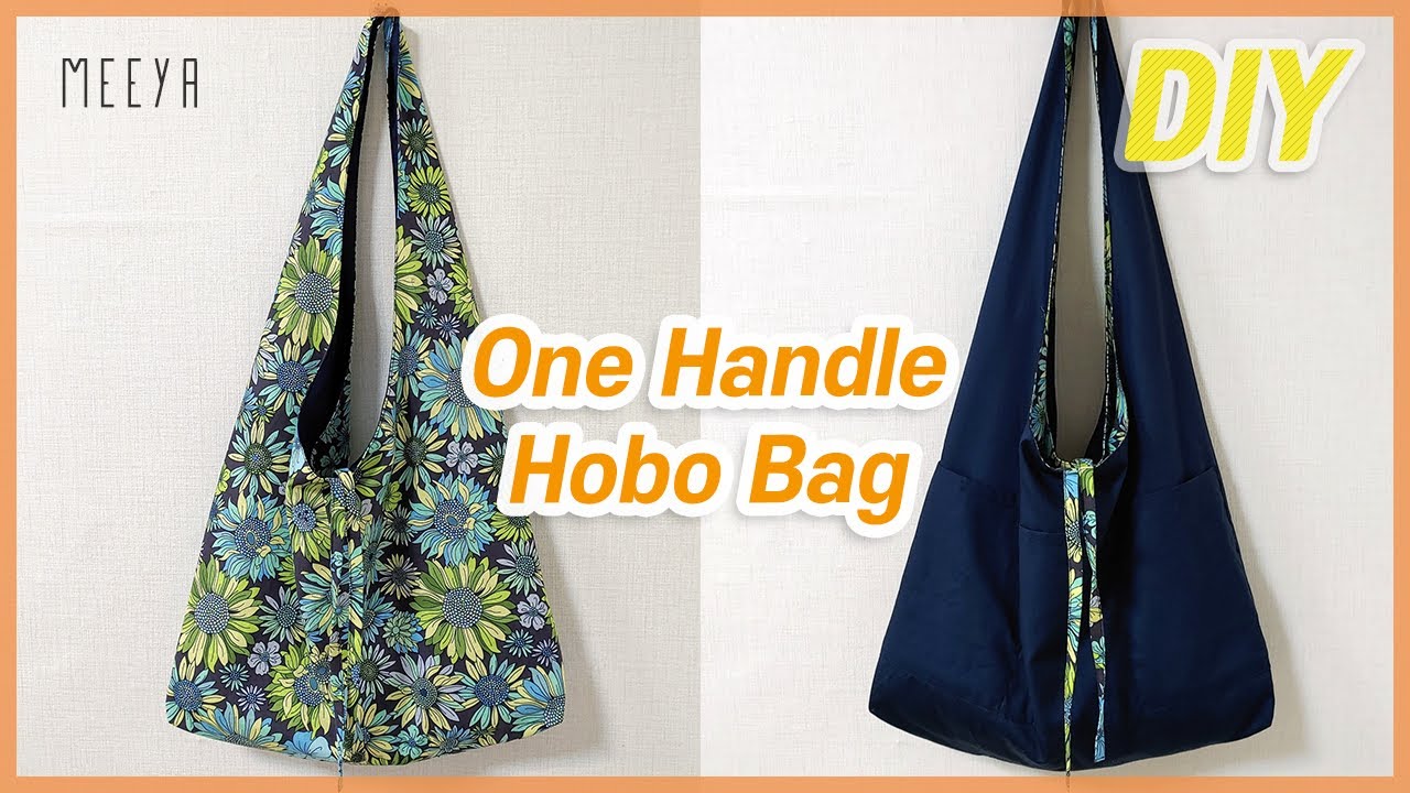 DIY One Handle HoboBag Tutorial|쉬운 한줄 호보백 만들기| 양면|Shoulder Bag|숄더백|making ech bag|에코백|가방|ホーボーバッグを作る
