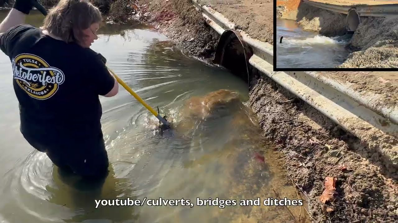 UNBLOCKING CULVERT WITH BEAVER BLOCKAGE 12/2023