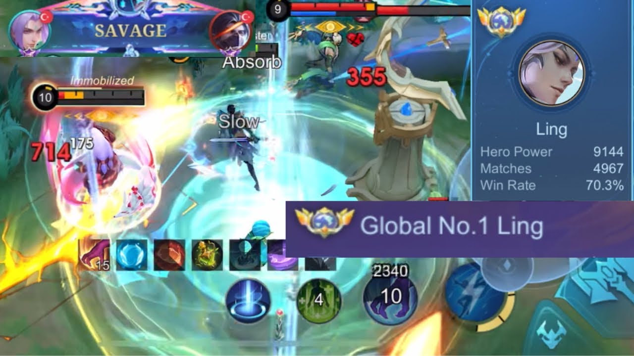 My follower recognized me in a ranked match. Global 1 Ling MLBB savage
