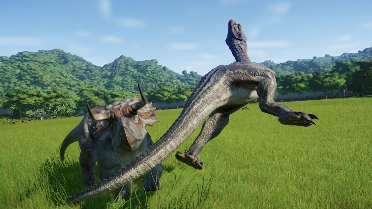 Nasutoceratops Destroys Albertosaurus, Baryonyx, Majungasaurus, Ceratosaurus And More - JWE