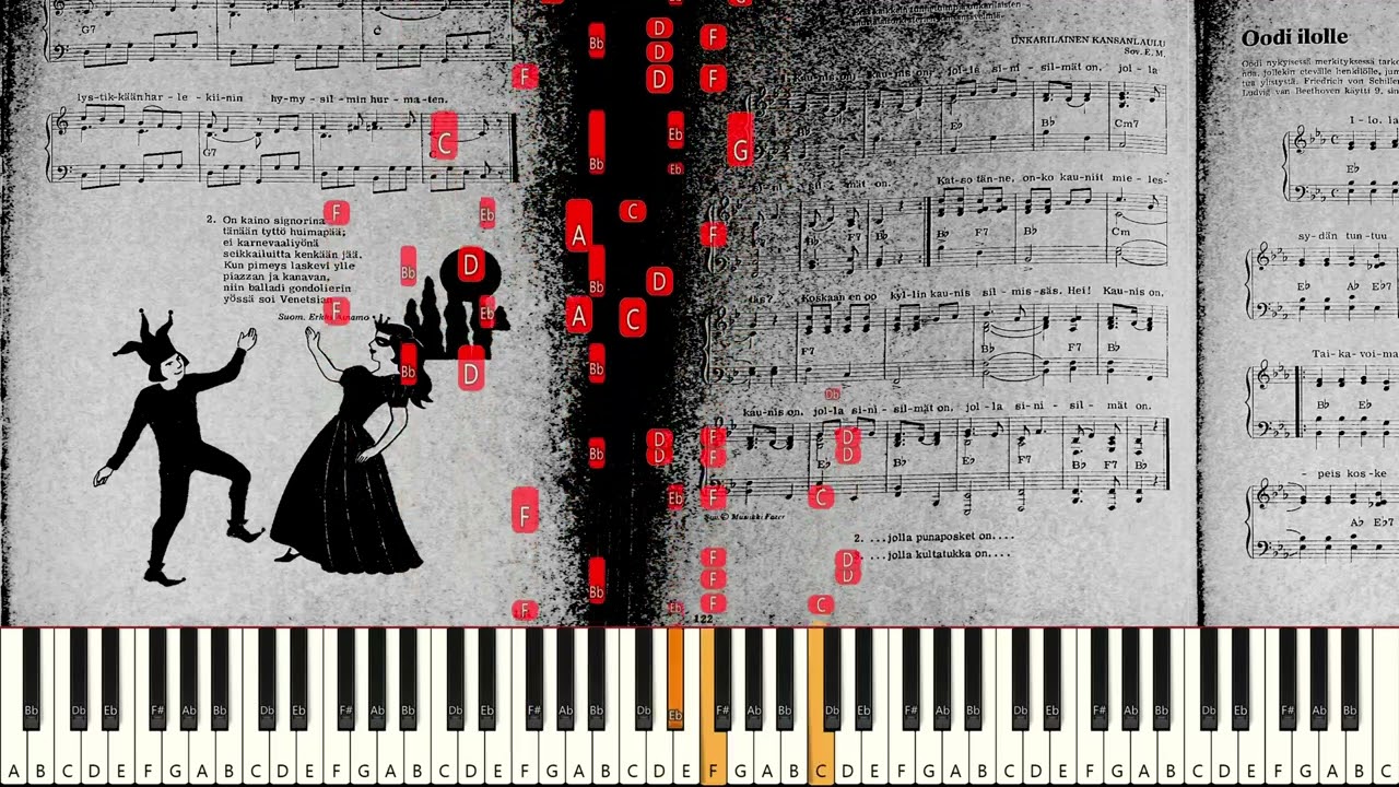 Kaunis on [Nuoteista soitettu]